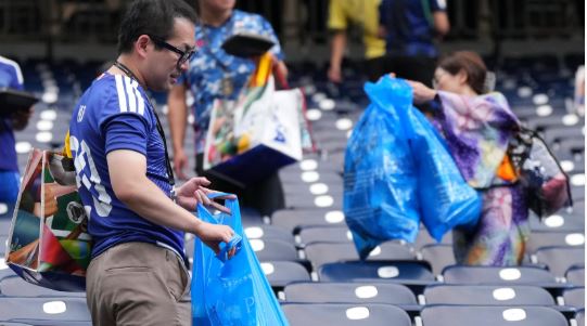 Clean up campaign at world cup 2026: Japan Fans Sweep Hearts as Team Bows Out to Brazil